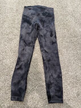lululemon athletica Black Tie-Dye High-Rise Leggings